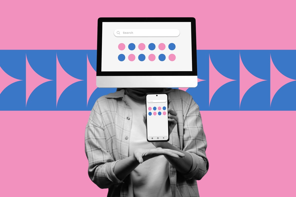 Modern web design mockup on laptop and mobile devices